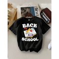 thumbnail image 1 of Boy's Back To School Cute Print TShirt Fun Apple, Ruler, Book Design For Kids' Casual Wear Summer Outfit, School Outfit, Playtime Outfit, 1 of 5
