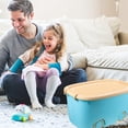 thumbnail image 4 of WRITWAA Plastic Storage Bins with Wheels Sky-blue Easy to Move for Bedroom Use 1Set, 4 of 8