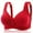 Red, variant on 2025! Ohufall Womens Plus Size Bra, Bras for Women, Women's Non Steel Ring Style Printed Gathered Breathable Underwear Daily Bra 36C-44C