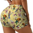 thumbnail image 2 of Wukai Beautiful Bright Birds And Flowers Print Pack Biker Shorts for Women Yoga Workout Gym Running Scrunch Active Shorts-Medium, 2 of 8