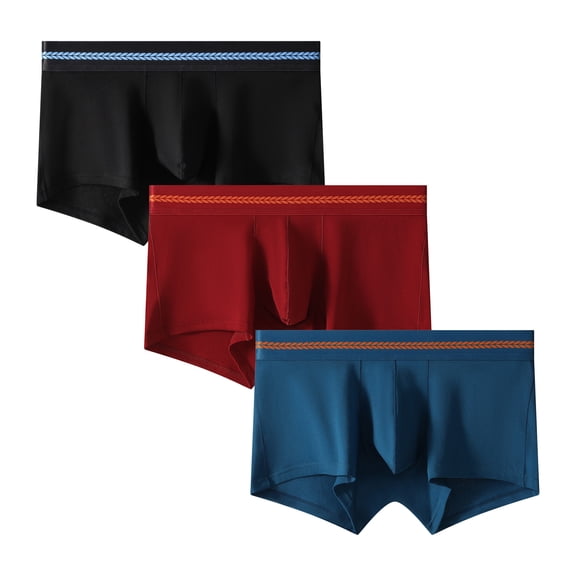 Kudavo mens Underwear Boxer Briefs Pack,Cool& Breathable Cotton Moisture-wickingUnderwear for Men