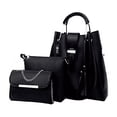 thumbnail image 1 of Set 3 Bolsas Mujer Borla Moda Cartera Crossbody Tote Hobo Pu Color negro, 1 of 3