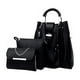 thumbnail image 1 of Set 3 Bolsas Mujer Borla Moda Cartera Crossbody Tote Hobo Pu Color negro, 1 of 3