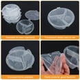 thumbnail image 3 of Wekvgz 50/100Pcs 150ml Plastic Condiment Containers 3 Compartment Dips Containers Reusable Sauce Cups With Lid Dishwasher Safe Dips Cups for Condiments or Dips, 3 of 10