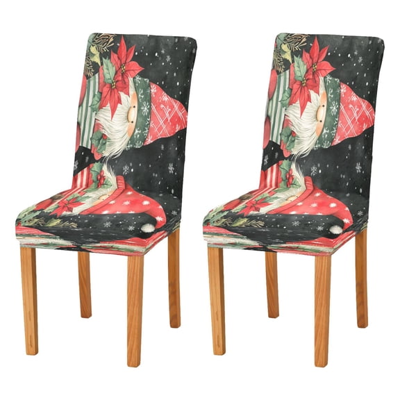 BZSMCE Chairs Slipcovers Dining Chair Covers Chrismas Dwarf Creative Pattern