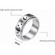 thumbnail image 4 of Titanium Stainless Steel Spinner Rings Moon and Star Fidget Ring Stress Relieving Anxiety Ring-5-75 (run small), 4 of 4