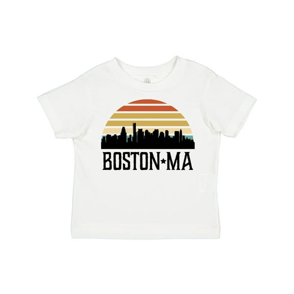Inktastic Boston Massachusetts Skyline Sunset Boys or Girls Toddler T-Shirt