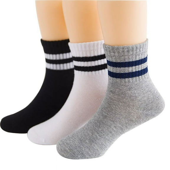 3 Pairs / Lot Boys Socks Spring & Autumn Stripe High Quality Cotton Brand Student Kids Socks 3-15 Year Children Socks 3 colors 3 pairs 7 to 10 year