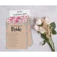 thumbnail image 4 of Inkdotpot 50-PackRustic Kraft FloralHow Well Do You Know The Bride Bridal Shower Bachelorette PartyGameWho Know The Bride Best ActivityCards, 4 of 7