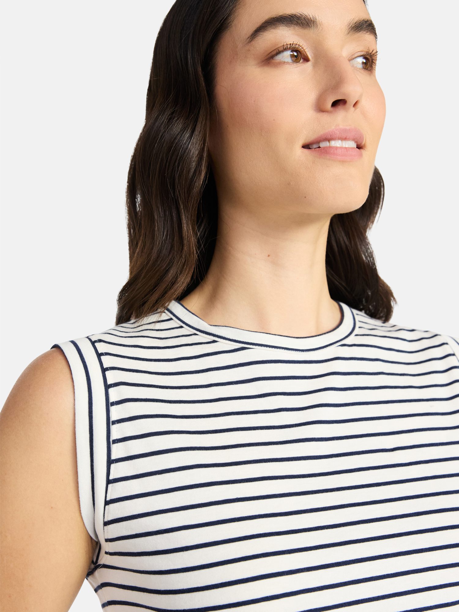 Time and Tru Women's Cotton Peplum Tank Top, Sizes XS-XXXL