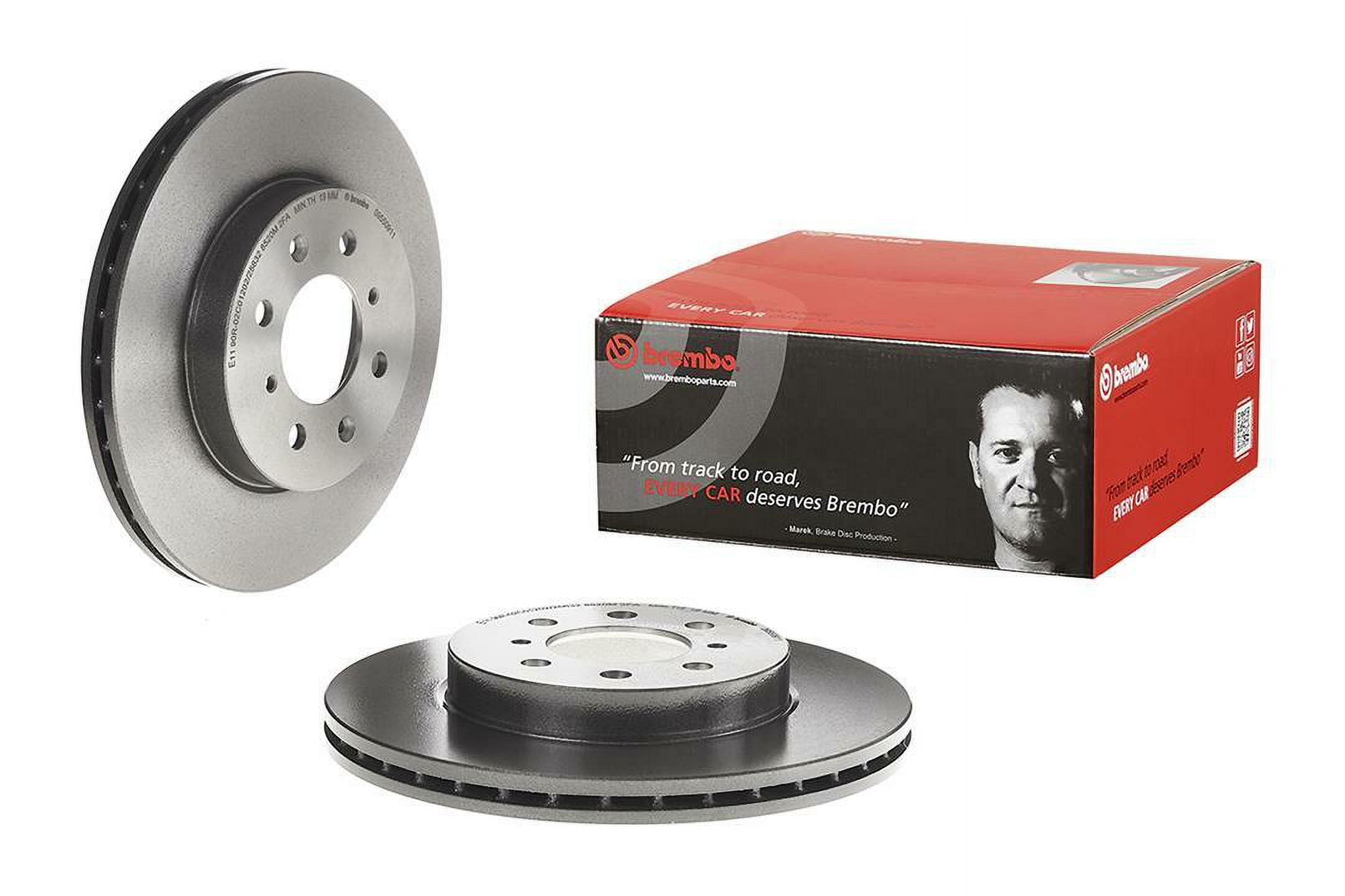 Brembo 09.5509.11 BRAKE ROTORS Fits select: 2001-2005 HONDA CIVIC LX, 2008-2012 HONDA FIT SPORT