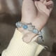 thumbnail image 2 of Niche Design Star Chain Tassel Bracelet for Women Fantasy Blue Crystal Beads Elastic Rope Bracelet Best Friend Jewelry Gifts, 2 of 5