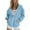 Light Blue, variant on Xdegoge Sweatshirts For Women Longsleeve Full Zip Cats Ear Hooded Sweatshirt With Pockets Casual Loose Fitting Top Fall Lightweight Jacket Fashion Daily Outfit