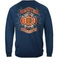 thumbnail image 3 of Fire Dept Faded Planks Firefighter 100% Cotton Navy T-Shirt Medium, 3 of 7