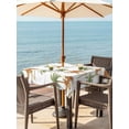 thumbnail image 3 of Outdoor Tablecloth with Umbrella Hole for Patio/Picnic/Party/Camping, Desert Camels Waterproof Table Cloth Square Cover Washable, Tropical Date Palm Trees Animal (54"x 54"), 3 of 8