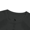 thumbnail image 6 of SeCaotees Men's Short‑Sleeve Muscle Tee Raglan Seam Crew Neck Stretchy Fabric Slim Fit Lightweight Breathable For Workout Gym Daily Tops Black,L, 6 of 9