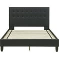thumbnail image 2 of Hanover HBEDLTLOND-BLK-FL London Leather Full Bed Frame, Black, 2 of 4
