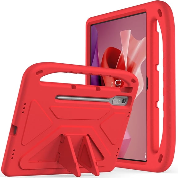 HCTian for Lenovo Tab P12 (12.7") TB-370 /TB-371 Kids Case,Lightweight EVA Kid Friendly Shockproof Protective Case,Handle Stand Heavy Duty Tablet Cover