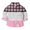 thumbnail image 5 of Makaor Button up Shirt Girls Boys Long Sleeve Collared Tops Plaid Pullover Tees Casual Fall Fashion Outfits, 5 of 6