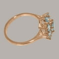 thumbnail image 4 of LBG British Made 18k Rose Gold Real Natural Aquamarine Womens Engagement Ring - 33 size options - Size 8, 4 of 6