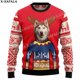 thumbnail image 3 of Suéteres de punto navideños feos con personajes/mascotas personalizados y fotos personalizadas, jerséis de regalo de Navidad, tops para parejas, fiestas, unisex, informales, 5, 3 of 5