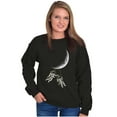thumbnail image 3 of Funny Space Astronaut Moon Swing Sweatshirt for Men or Women Brisco Brands S, 3 of 6
