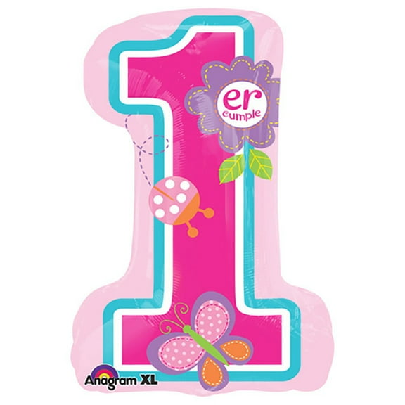 28 inch Primer Cumpleanos Mariposa Foil Mylar Balloon - Party Supplies Decorations