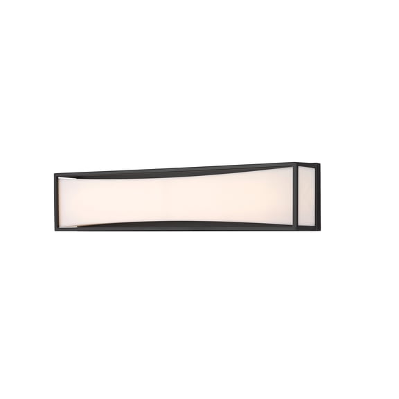 Z-Lite Baden 24" Acrylic Shade Steel LED Vanity Light in Matte Black
