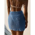 thumbnail image 5 of Michellecmm Women Beach Skirt, Cover-up Skirt Hollowed Solid Summer Mini Knitted Skirt for Vacation Seaside, 5 of 6