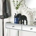 thumbnail image 3 of 14" x 10" Black Polystone Elephant Sculpture, by DecMode, 3 of 9