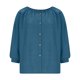 thumbnail image 2 of TaTaai Women's crew neck 3/4 sleeve top, solid color, linen cotton fabric, lantern sleeve, button detail, casual stylish, breathable comfortable, ideal for daily outings & brunch dates Gift, 2 of 7