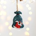 thumbnail image 2 of 2Pcs Christmas Resin Hanging Ornaments Disfrute Mini Santa Pendants, 2 of 8