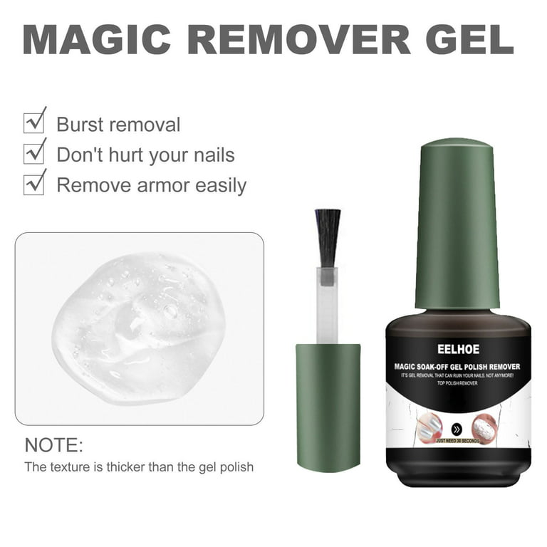 Gel Nail Polish Remover, Nail Polish Remover, Gel Polish Remover,  Professional Soak-Off Gel Nail Polish Remover, Non-Irritating, Easily &  Quickly Nail Polish Remover, Don't Hurt Your Nails, 2x 15ml : :  Beauty