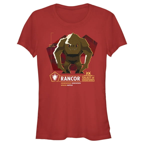 Junior's Star Wars: Galaxy of Creatures The Rancor  Graphic Tee Red X Large