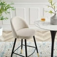 thumbnail image 5 of Bar Stool Chair Barstool, Set of 2, Fabric, Metal, Beige, Modern Contemporary Urban Design, Bar Pub Cafe Bistro Hotel Restaurant Hospitality, 5 of 10