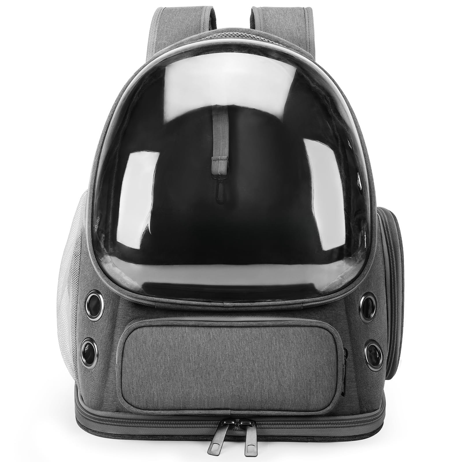 Cat Backpack Carrier, Breathable Cat Carrier Large Space Bubble Pet Backpack for Kitty Small Dog up to 15lbs, Transparent & Foldable Pet Carrier for Travel Hiking