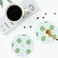 thumbnail image 5 of Kll Octagon Drink Coasters Set Of 4,Pu Leather Absorbent Coasters Set Decorative Coffee Cup Coasters Housewarming Gift For Home Decor-Kawaii Frogs, 5 of 9