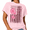 B-1, variant on Godmerch Women's 100% Cotton Patriotic American Flag Breast Cancer Pink Ribbon Floral T-Shirt