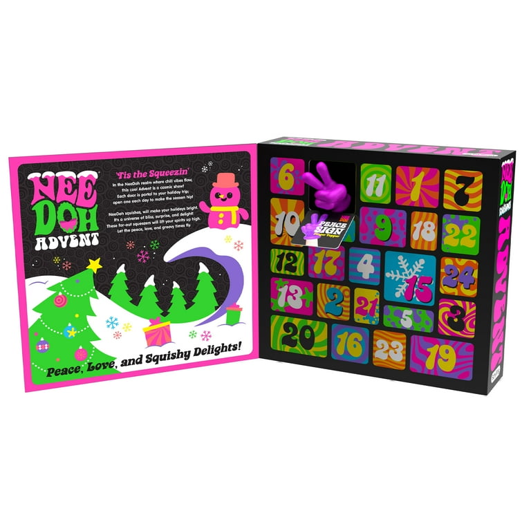 Schylling NeeDoh Advent Calendar, 24 Days of Surprise Mini