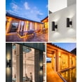 thumbnail image 5 of Lámpara de pared YONGSHENG Exterior Doble Cabezal LED Impermeable 5W Negro, 5 of 5