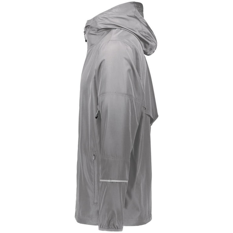 Holloway Sportswear S Packable Full Zip Jacket Athletic Grey