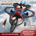 thumbnail image 7 of RC Plane Remote Control Airplane - Foam Flying Toy with Headless Mode, 2.4GHz, LED Breathing Lights, One-Key Takeoff/Landing, 360° Rotation, Speed Change, Maintain Height, 4 Motors, 7 of 7