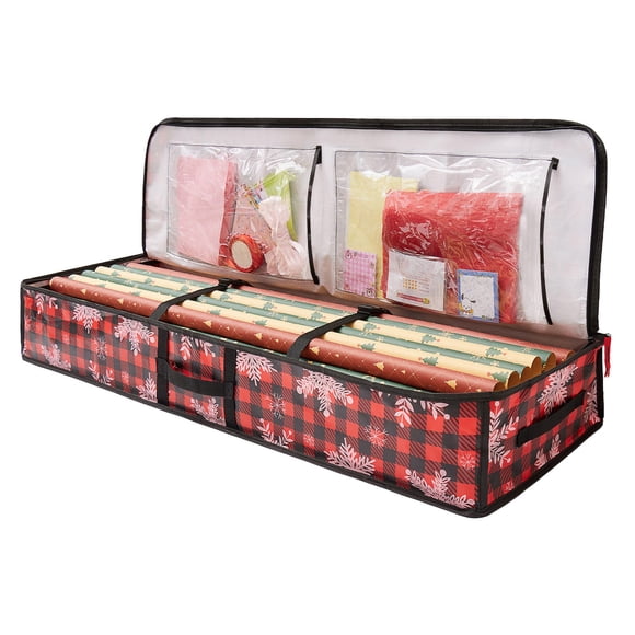 Holiday and Festival Wrap Organizer Storage Holder for Home Textile Arrangement and Decoration