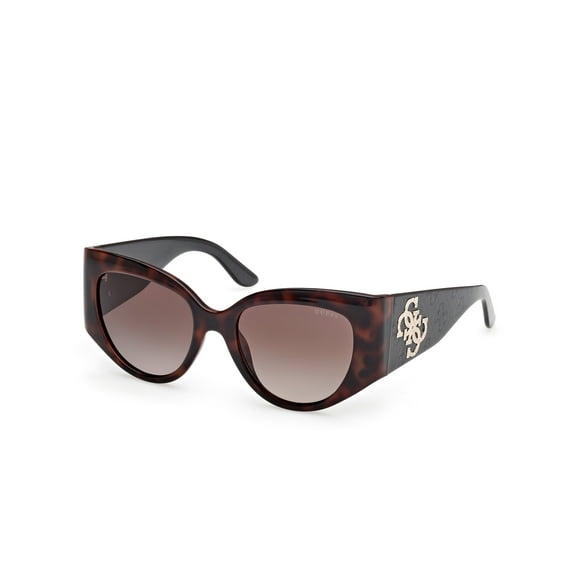 Guess GU00202 52F 54mm Cat Eye Sunglasses Women's Dark Havana
