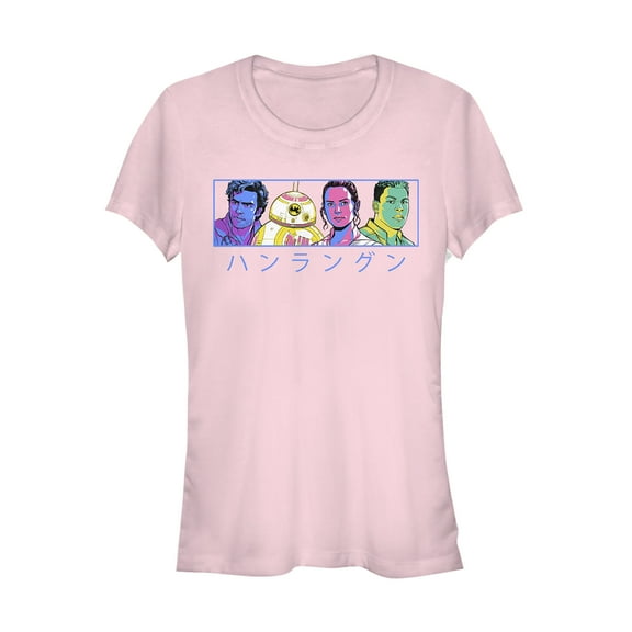Junior's Star Wars: The Rise of Skywalker Kanji Heroes Graphic Tee Light Pink Large
