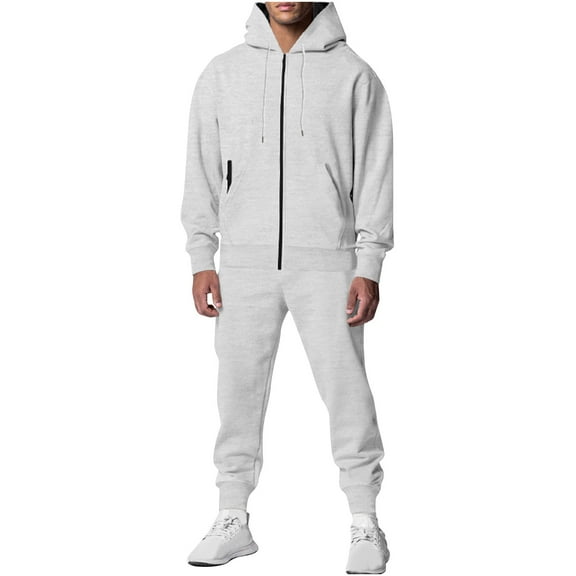 Wdfiry Men Sweatsuits Sets,Men's Casual Tracksuit Set Long Sleeve Full-Zip Running Jogging Athletic Sweat Suits