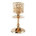 thumbnail image 2 of Pted Candlestick Stand Metal Crystal Votive Candle Holder for Table Centerpiece Wedding Christmas Ornament Housewarming Gift M perfecl Candelero, 2 of 6