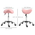 thumbnail image 2 of Pink Adjustable Salon Stool with 360° Rotation – Faux Leather Rolling Chair for Beauty, Tattoo, Massage & Home Use – 19.3"-24"H, 2 of 7