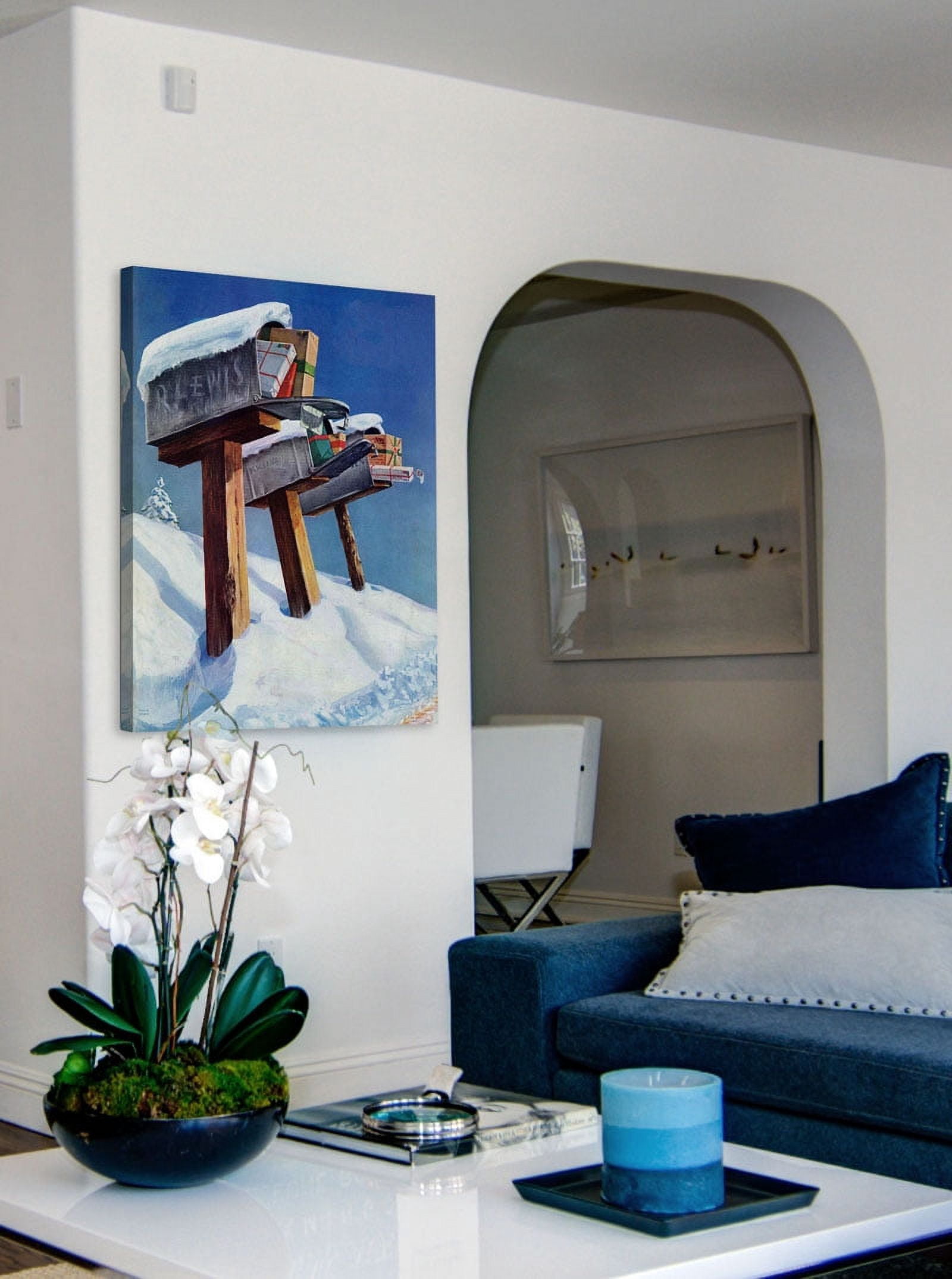 Marmont Hill "Mailboxes in Snow" by Miriam Tana Hoban Painting Print on Canvas