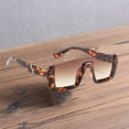 thumbnail image 3 of Gafas de sol cuadradas de gran tamaño para hombres y mujeres Retro gradiente Lente de carey, 3 of 7